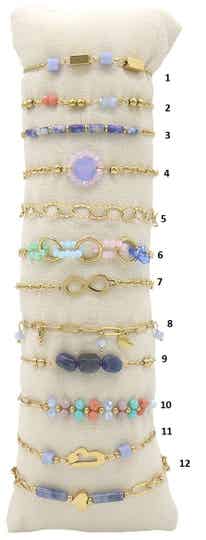 Armband – Edelstahl – 17 bis 23 cm – mehrfarbig/goldfarben