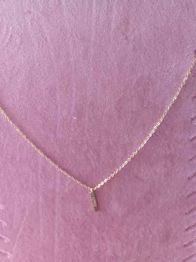 Ketting - Stainless Steel - Love -37+5 cm - Goudkleurig