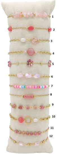 Armband – Edelstahl – 17 bis 23 cm – Rosa/Lachs/Goldfarben