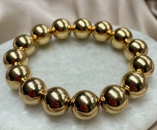 Armband Oversized Beads Goudkleurig