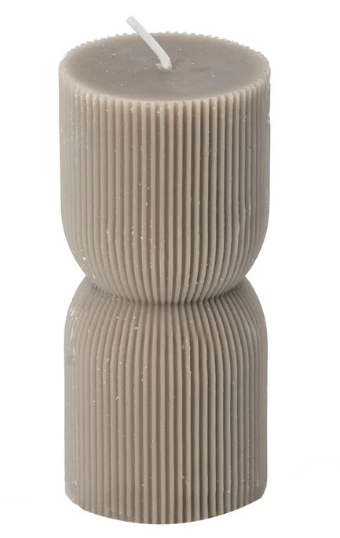 Stompkaars Soya Zandloper Taupe 4,7x4,7x10cm