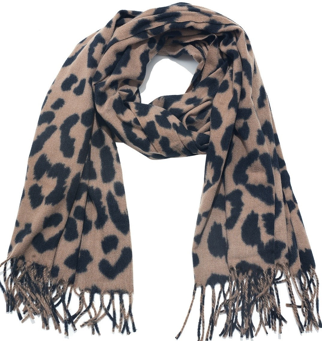 Sjaal Leopard 180x70 cm Bruin