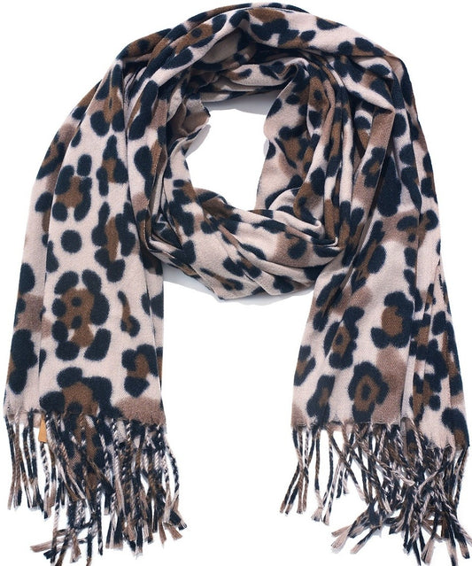 Sjaal Leopard 180x70 cm Bruin/Zwart